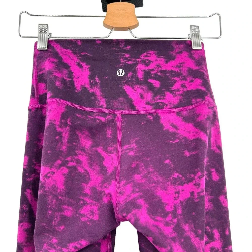 Lululemon Wunder Under Crop II‎ *Full-On Luon (Roll Down) Plum Size 6